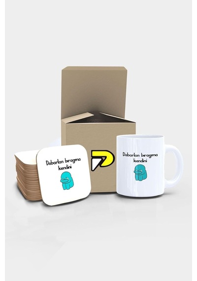 Baskılı Kupa Bardak Seti Eğlenceli Özel Hediye Mug Çok Renkli