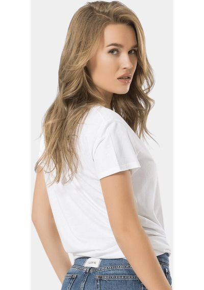 Wtshirt Rome Yuvarlak Yaka Kadın T-Shirt Beyaz 001