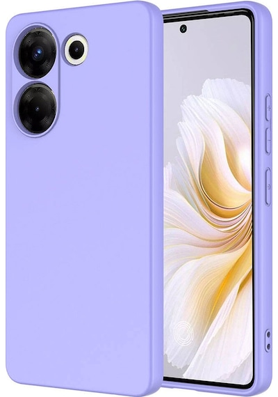 Forzacase Tecno Camon 20 Pro 4g Uyumlu Liquid Serisi İçi Kadife Lansman Silikon Kılıf Lila