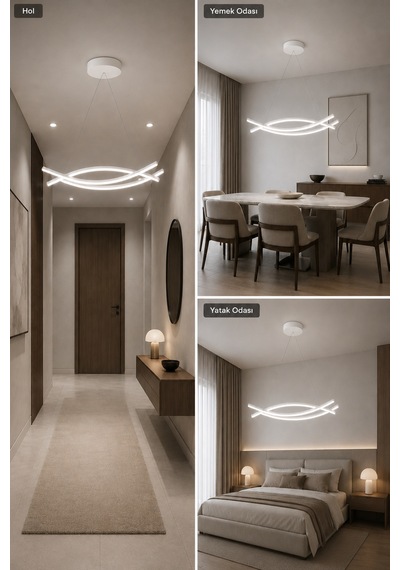 AvizeGO Tavis Led Sarkıt Avize Beyaz Işık