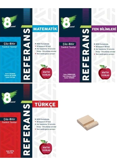 Lgs 8. Sınıf Referans Matematik Fen Ve Türkçe Tarihi Çöz-bitir Testler 3lü Set