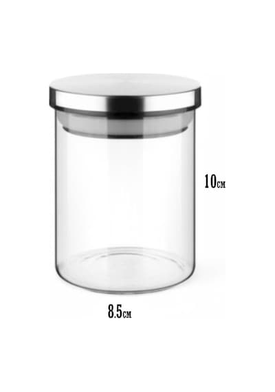 300 Ml Vakumlu Metal Kapaklı Borosilikat Cam Kavanoz 8.5cm 10cm 1 Adet Çok Renkli