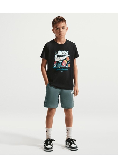 Nike Nsw Boxy Rest Pamuklu Çocuk Siyah Tişört