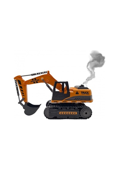 1/20 Uzaktan Kumandalı Ekskavatör Şarjlı Işıklı Duman Çıkaran İş Makinesi Paletli Excavator