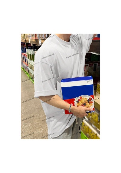 Tarzsokak Düz Erkek 1 Baskısız Baskılı Oversize Kalıp Unisex T-shirt Beyaz