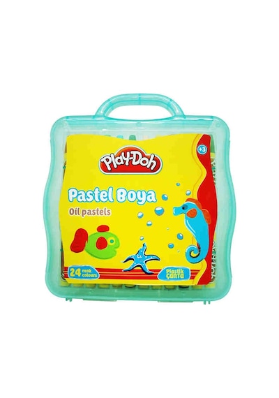 Play-Doh 24 Renk Plastik Çantalı Pastel Boya Pa011