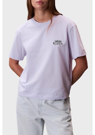 Calvin Klein Bayan T Shirt Lv047f801g 3oq Lila Lila