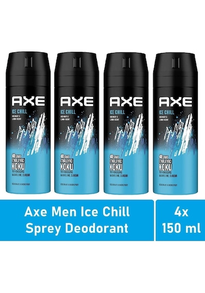 Men Deodorant Ice Chill 150 Ml - 4'lü Avantaj Paketi
