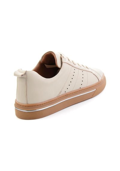 Bambi Bej Hakiki Deri Erkek Sneaker E01082009503