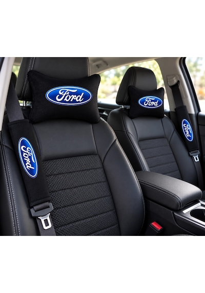 Ford Siyah İkili Yastık Ve Kemer Kılıfı Seti