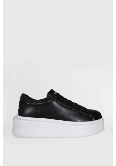 Lufian Gage Siyah Hakiki Deri Erkek Sneaker Ayakkabı 111230234-205 Siyah