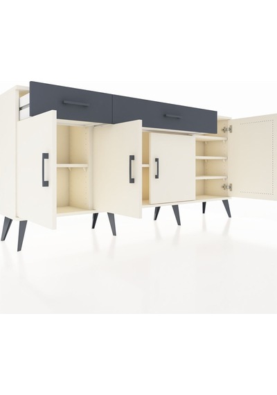 Arges Konsol 5 Raflı 2 Çekmeceli 4 Kapaklı 176x30x83 Aytaşı-aytaşı/antrasit Aytaşı/antrasit Arges Konsol 5 Raflı 2 Çekmeceli 4 Kapaklı 176x30x83 Aytaşı-aytaşı/antrasit Aytaşı/antrasit
