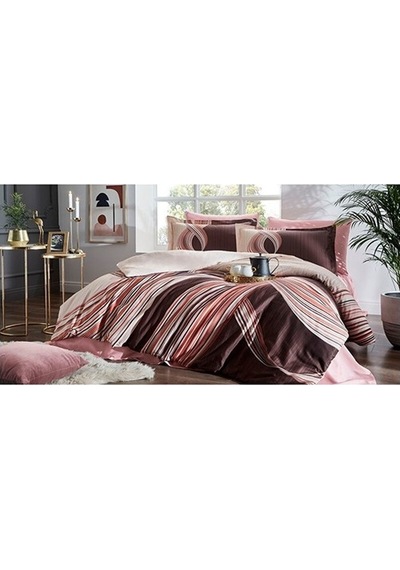 Lilabio Özdilek Pink Wave Çift Kişilik Soft Life Saten Nevresim Takımı