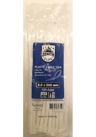 Zenıth Kablo Kelepçesi 8,0x380 1 Paket 100 Adet