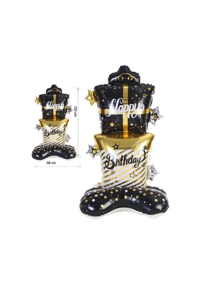 Yılbaşı Folyo Balon Happy New Year 120-58 Ayaklı Diğer