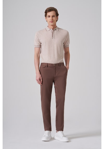 Morven Erkek Vizon Pamuk Trend Slim Fit Chino Pantolon 26ks003008405 Vizon