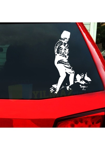 Atatürk Kocatepe Silüet Arka Cam Oto Sticker Yapıştırma Etiket