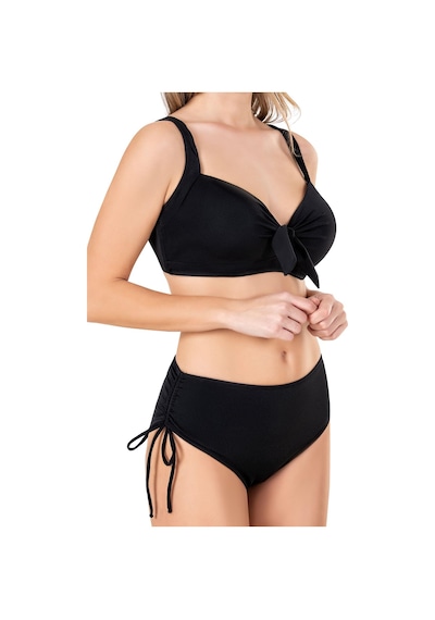 Endeep Kadın Fiyonk Detaylı Sarı Büyük Beden Bikini Takımı Çok Renkli