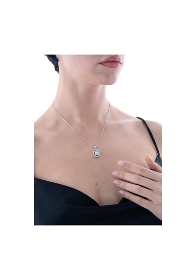 Nochediamond 1,06 Karat Baget Pırlanta Kolye-605