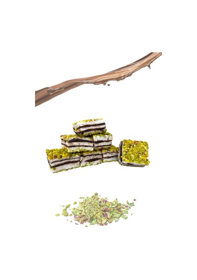 Arı Lokumları Antep Fıstıklı Çikolatalı Baklava Lokum 500 G