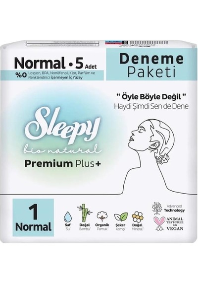 Sleepy Ped Bio Natural Premium Plus + No: 1 Normal 5 Li
