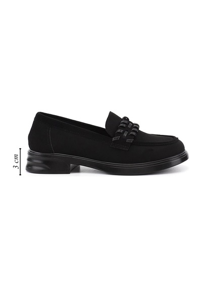 Gönderir Kadın Siyah Süet Loafer Ayakkabı Ddza87735801