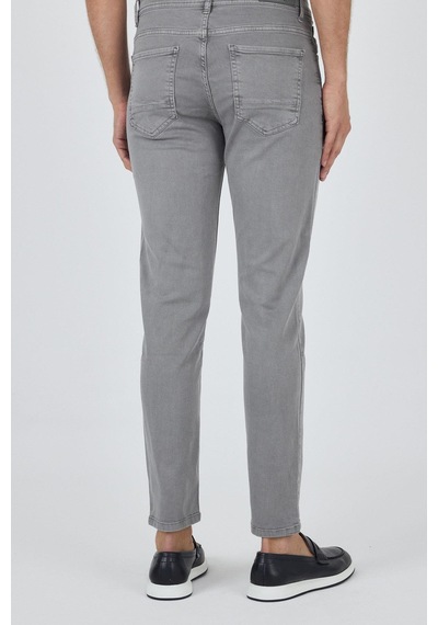 İmza Gri Pamuklu 5 Cep Casual Slim Fit 5 Cep Pantolon 1003250318 Gri