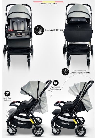 Baby Home 900 X3 Çift Yönlü Bebek Arabası