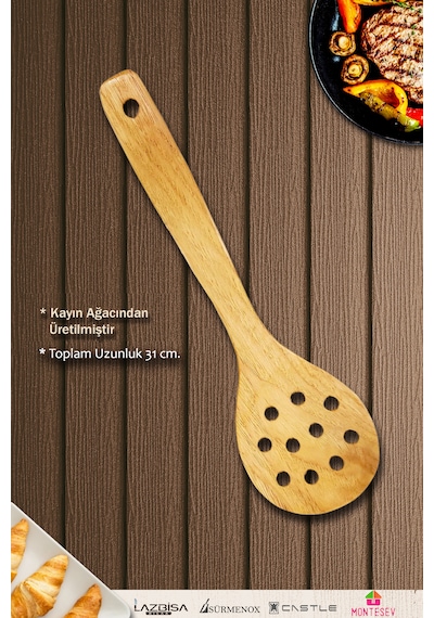 Doğal Diş Budak Ağacı Standlı Ahşap Kayın Ağacı Kaşık Seti Yemek Kaşık Seti Ahşap Kaşıklık 6 Parça Ahşap