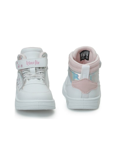 Kinetix Drep Hı B Beyaz Kız Çocuk High Sneaker Beyaz-a Pembe