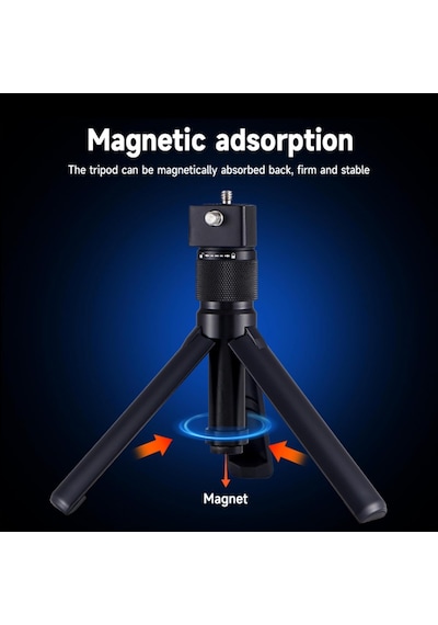 360 Dönebilen Bullet Time Kamera Tutucu, Mini Masa Tripodu, Çift 1/4 Vida Alüminyum Gövde Taşı