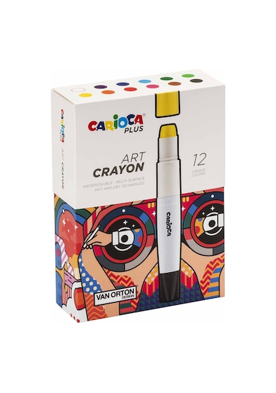 Carioca Plus Art Crayon Boya 12li Sert Kutu Çok Renkli