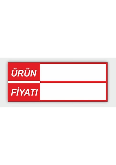 Silinebilir Pvc Kaplamalı Etiketi Raf Önü Fiyat Etiketi 15'li