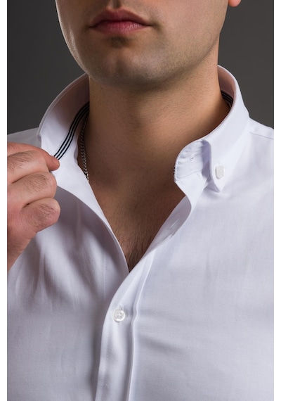 Advante Slimfit Düğmeli Yaka Uzun Kol Erkek Gömlek 001