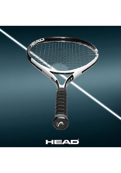 Head Geo Speed Yetişkin Tenis Raketi - Ön Sinirli Kafa Işık Dengesi 27,5 İnç Raket - 4 3/8 Kavrama, Siyah/beyaz