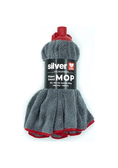 Silver Home Mikrofiber Jumbo Boy Yedek Mop Paspas Ucu Başlığı 5'li 105 x 55 CM