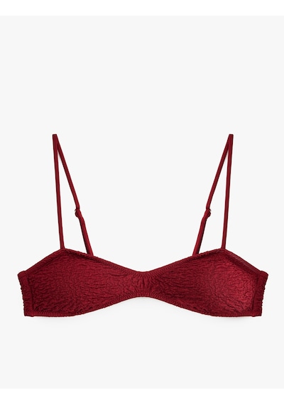Koton Dokulu Straplez Bikini Üstü Fuşya 6sak10070mm