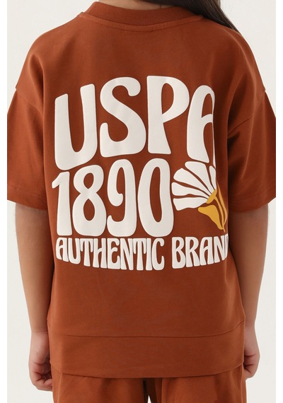 U.s. Polo Assn. Kız Çocuk Kahverengi Şort Takım Us1808-c-v1 Kahverengi