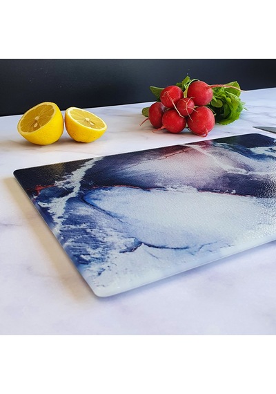 Cam Kesme Tahtası Buzlu Cam - Ocean 20cm X 30cm