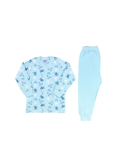 Sebi Bebe Kızıldereli Ayıcık Pijama Takımı 9146 Mint