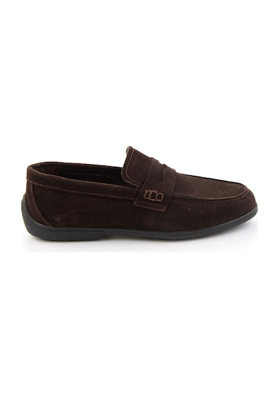 Kahve Hakiki Deri Erkek Loafer Ayakkabı E01054408202 Kahve