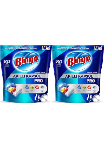 Bingo Akıllı Kapsül Pro Bulaşık Makinesi Deterjanı Tablet 160adet
