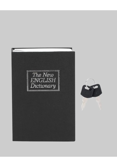 Kitap Kasa Anahtarlı Metal Gövde 18,5x11,5 Cm Gizli Model