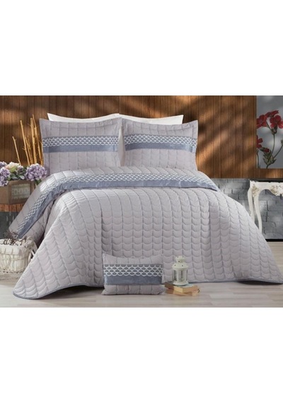 Colors Micro Çift Kişilik Yatak Örtüsü Gri (541555748) Gri