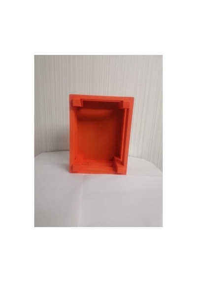 Ahşap Kasa 10x14x20 Altı Kapalı Organizer Turuncu