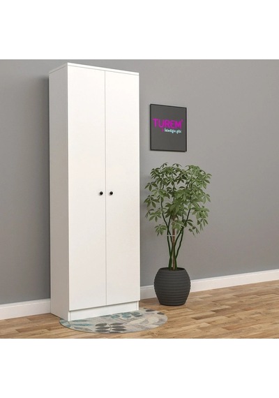 Home Çok Amaçlı 2 Kapaklı 8 Raflı Dolap Mdf Beyaz Home Çok Amaçlı 2 Kapaklı 8 Raflı Dolap Mdf Beyaz