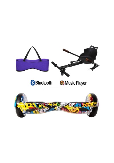 Citymate Elektrikli Kaykay Hoverboard Akıllı Denge 6.5 Inch + Hoverkart + Çanta Extrem58 Paket D01