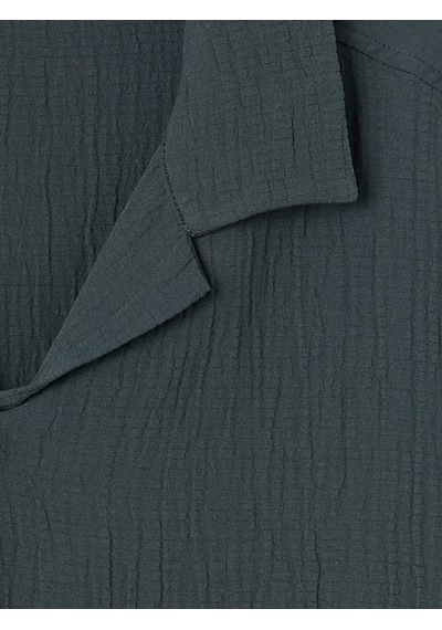 Lcw Vision Yeşil Regular Fit Krinkle Erkek Gömlek