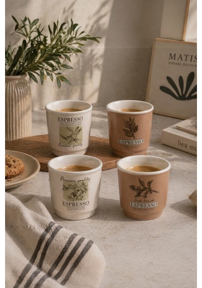 Akayev Art 4lü Espresso Bardağı Çok Renkli