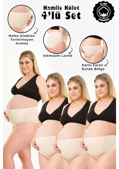 4lü Set Hamile Külot
